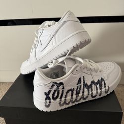Jordan 1 Triple White Golf Shoe