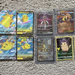 Pokémon Cards Alakazam Iron Valiant Charizard Pikachu 151 Celebrations 