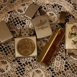 X4 VINTAGE ZIPPO USS BON HOMME RICHARD CVA 31 JEHVANI GOLD BRASS SILVER METAL BIKINI WORKING POCKET COLLECTABLES