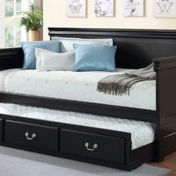 Brand New Black Daybed with Trundle