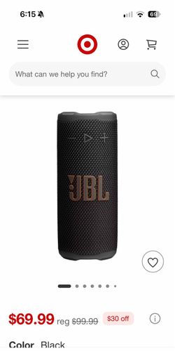 JBL Portable Grip Speakers - Black