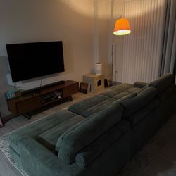 Modern Neutral Corduroy Sofa – Designer & Staging Ready