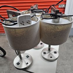 3 Lamps With Outlets