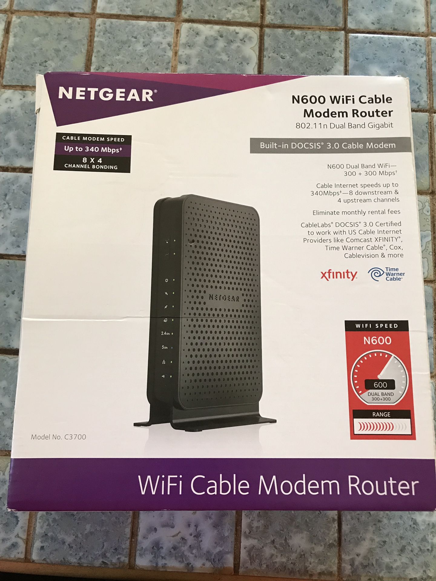 Netgear N600 WIFI cable modem router