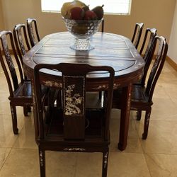 Rose Wood Dining Table Set