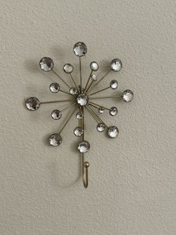 Decorative Hook Gold With Crystal