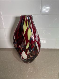 Multicolor Art Glass Vase