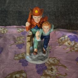Norman Rockwell The Alarm  Statue 