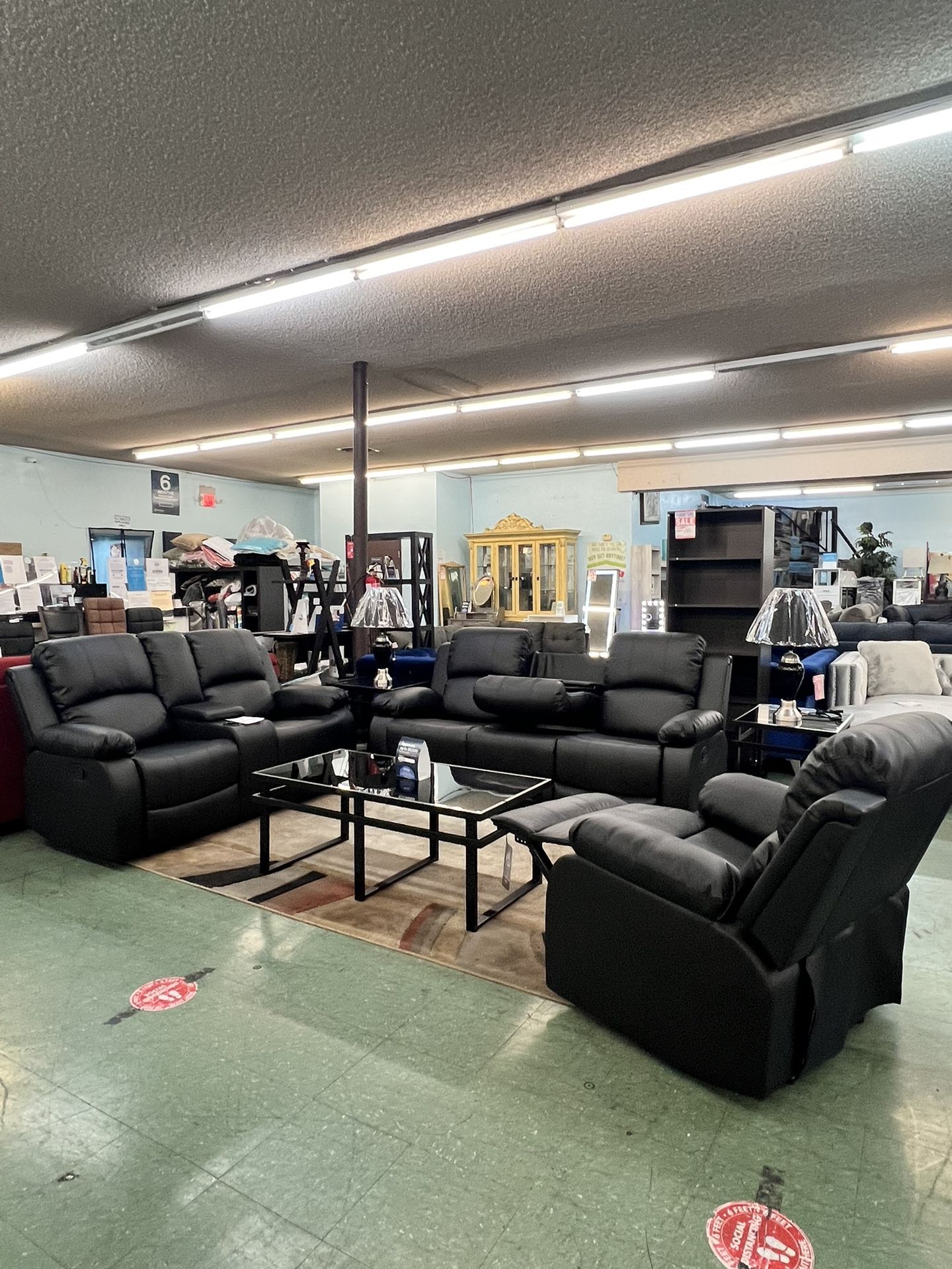 🥳Flash Deal🥳Brand New 3pc Reclining Sofa, Reclining Loveseat And Recliner Chair $1499, Finance Available, Delivery Available