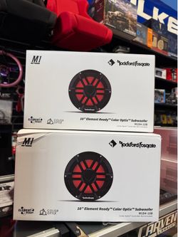 New: Rockford Fosgate M1 10” marine subwoofer (each) for UTV SXS BOATS.
