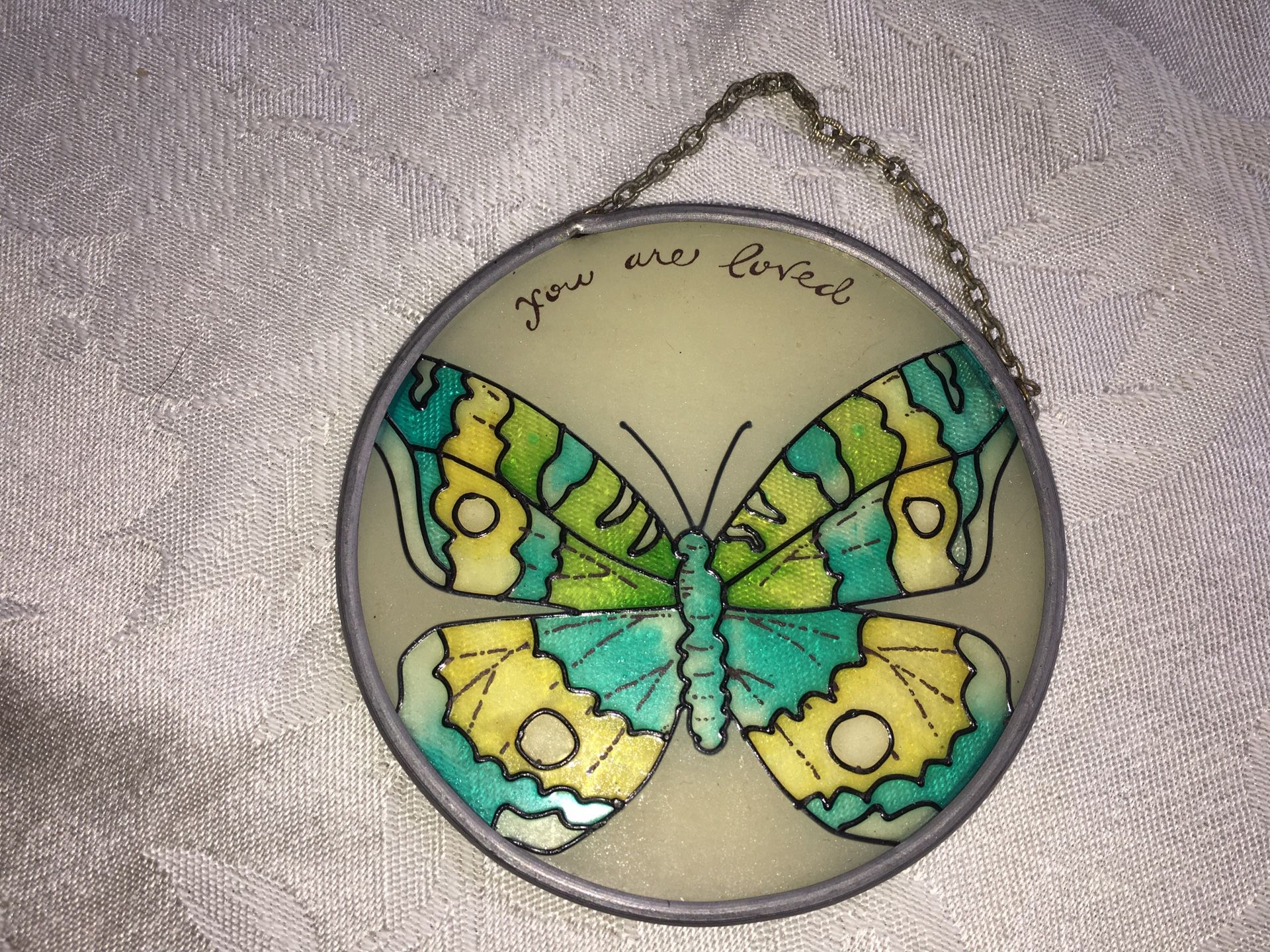 Stained glass window Ornament. Butterfly