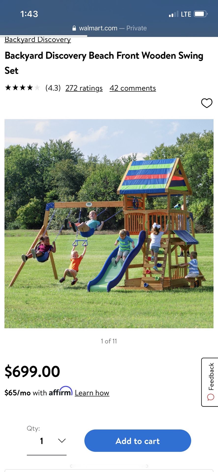 Beachfront Swing Set