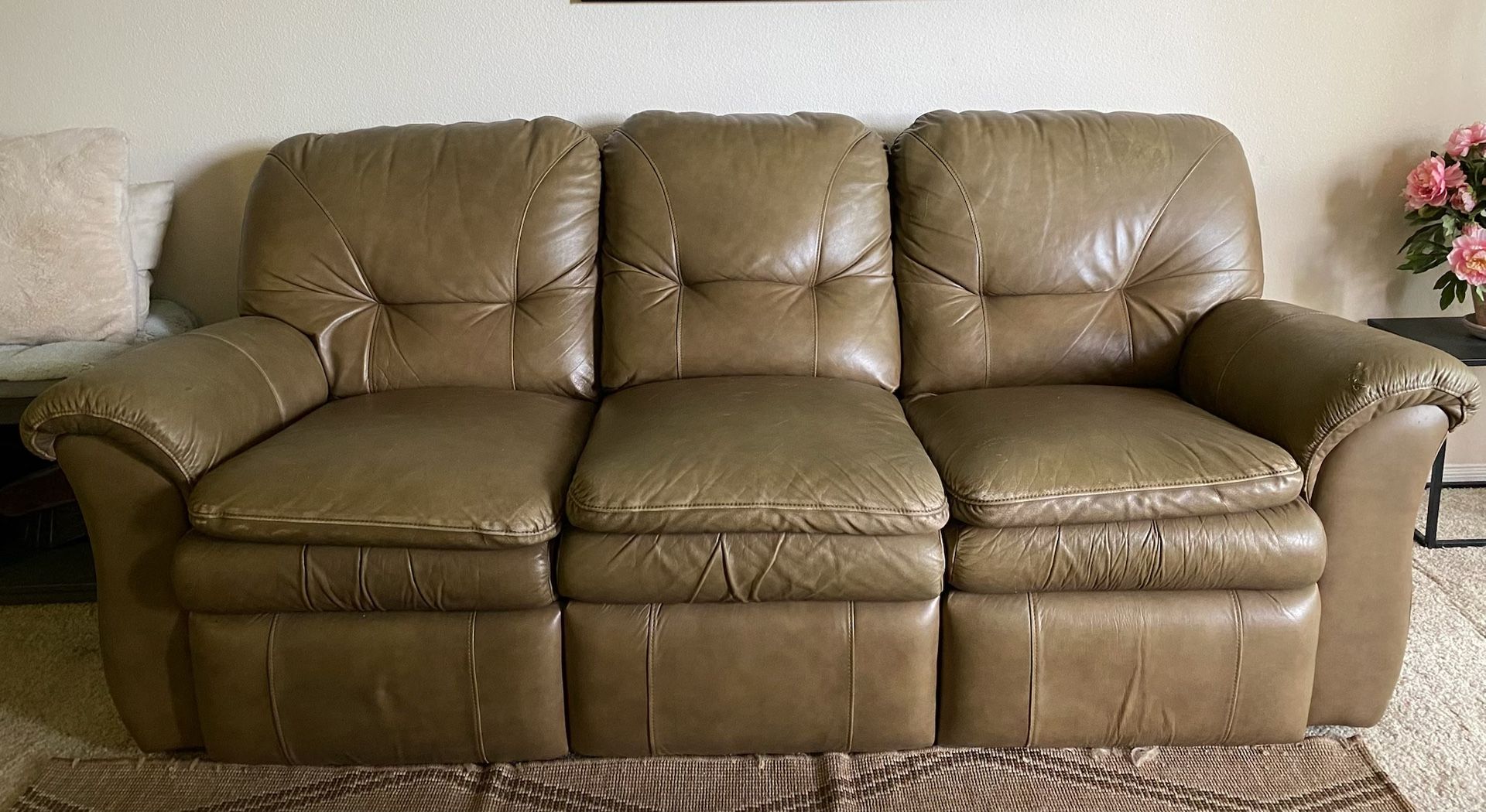 La-Z-Boy Leather Reclining Couch