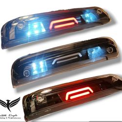 Fit 14 to 19 Silverado Sierra 1500 to 3500 Full LED 3rd Brake Cabin Cargo Light Clear