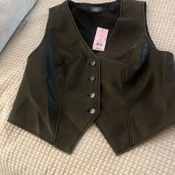 Leather  Vest Size M