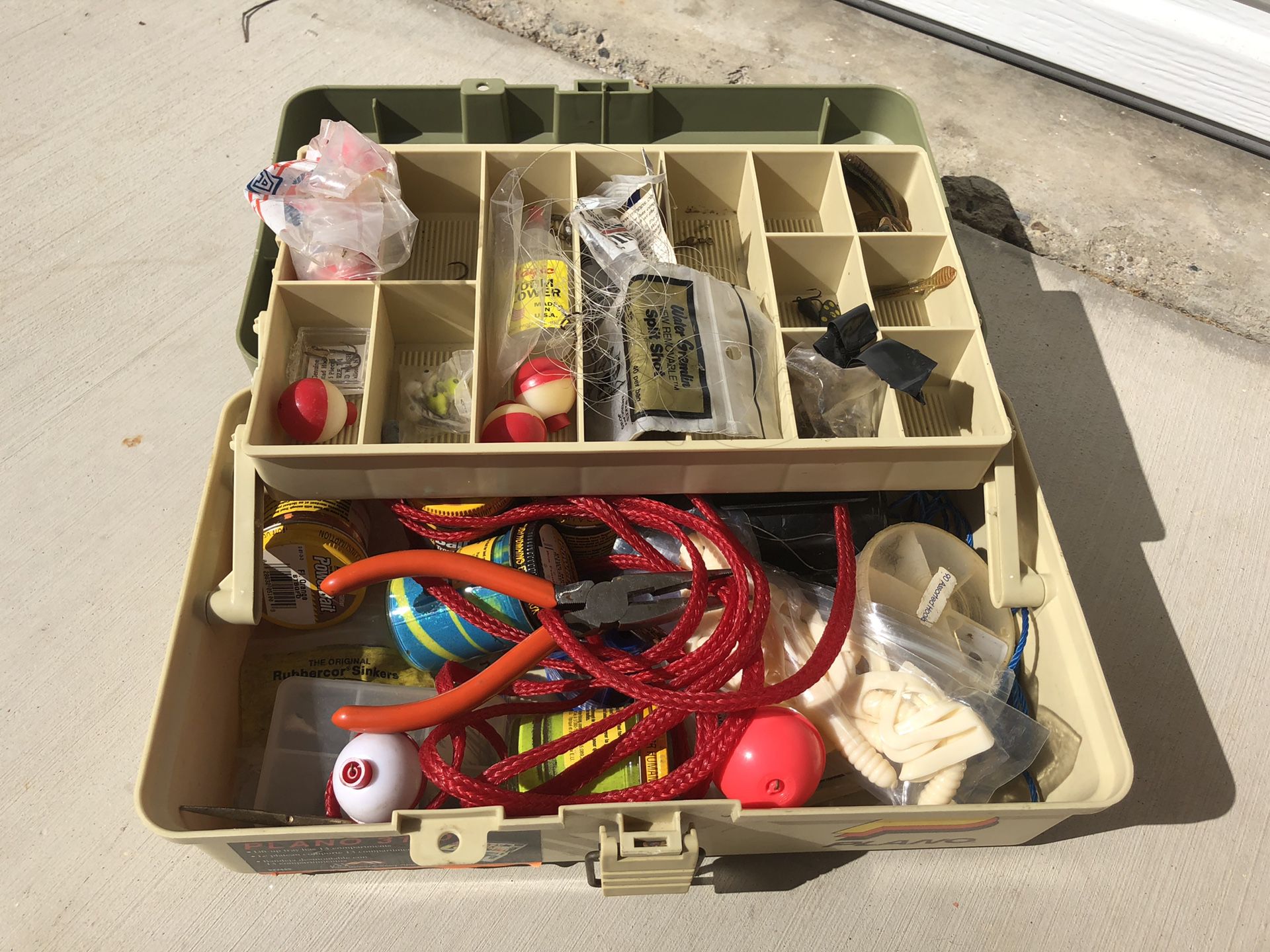 Stocked bait and tackle box