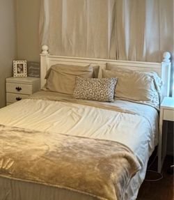 White Wood Headboard only