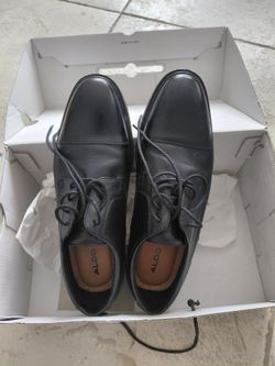 ALDO men's black leather dress shoes