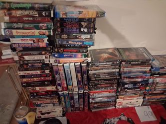 DVDs (400) , 45 RPM Records (240) , VHS over (50)