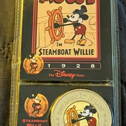 DISNEY MICKEY MOUSE STEAMBOAT WILLIE 1928 DECADES COINS