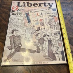 LIBERTY- MAY 10, 1924 1ST COVER 1970's  (Hard back wall frame)
