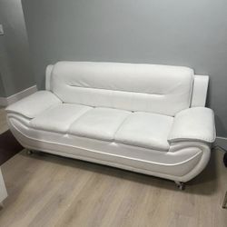 White Loveseat, Sofa Blanco