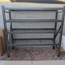 Steel shelving 4 shelf 77"w x  24"D x 72"H Rack Shelves