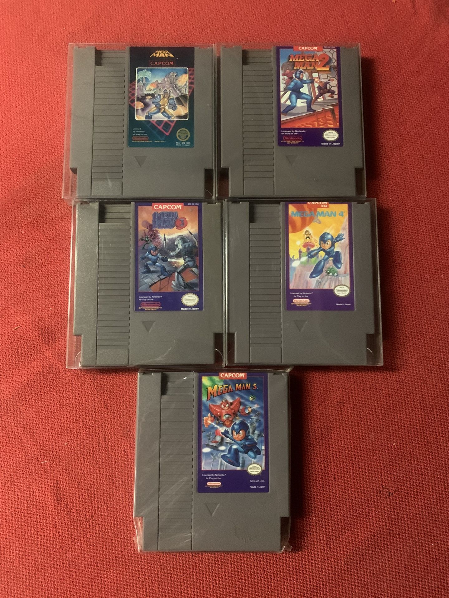 NES Mega Man1,2,3,4, and 5.