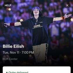 2 BILLIE EILISH TICKETS FOR SALE 