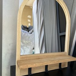 Entryway Shelf Mirror 