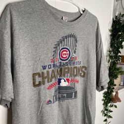 2016 Chicago Cubs World Series Champions Shirt - Delta Pro Weight Tag - Vintage Fit L