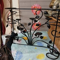 Retired Partylite Wrought Iron Hearthside Leaf Candle Trellis