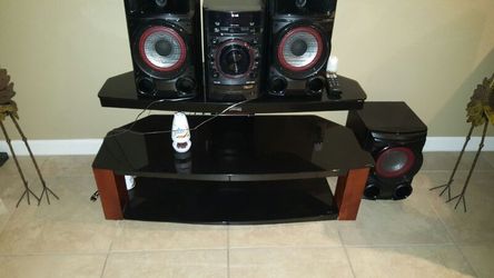 Tv stand $70 (radio not for sale)