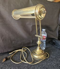 Vintage Brass Adjustable Desk Lamp 