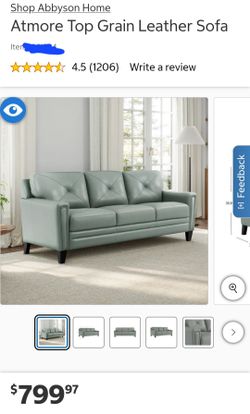 Atmore Top Grain Leather Sofa and Loveseat