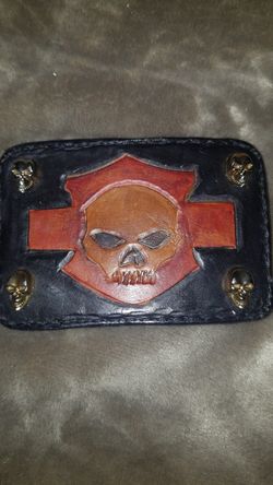 Harley Davidson Belt Buckle Custom leather