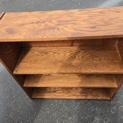 Small Oak Vintage Wood Bookcase