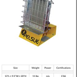 Pelsue 16,000 BTU Heater/furnance