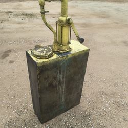 Antique oil tank
