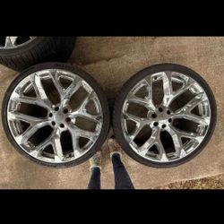 26 Inch Snowflake Rims And Tires 