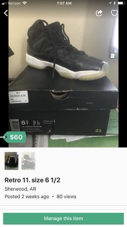 Retro 11’s-size 6.5