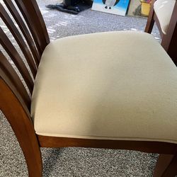 Chair, glass top dining room table with four chairs