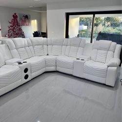 Power Recliner Sectional Sofa 