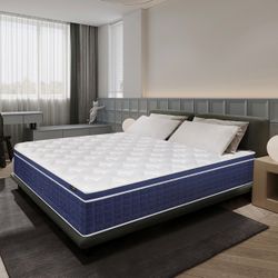 12 Inch Full Size Mattress in a Box, Memory Foam Hybrid Mattress with Individually Pocket Springs, Medium Firm, Strong Edge Support,