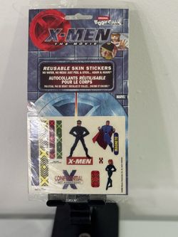 Vtg 2000 X-Men The Movie Reusable Skin Stickers Tattoos New Sealed Lot 1 Pack RARE!