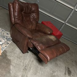 Leather Recliner Works Great