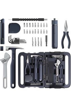 Piece Tool Kit for Home Improvement, Household Essentials & DIY 14 Tools & 26 Accessories Tool Set, Smart Electric Screwdriver (LED, 3 Torque), Pro-Gr