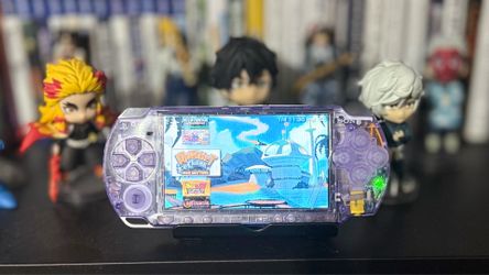 PSP Custom Clear Purple with 64gb memory card