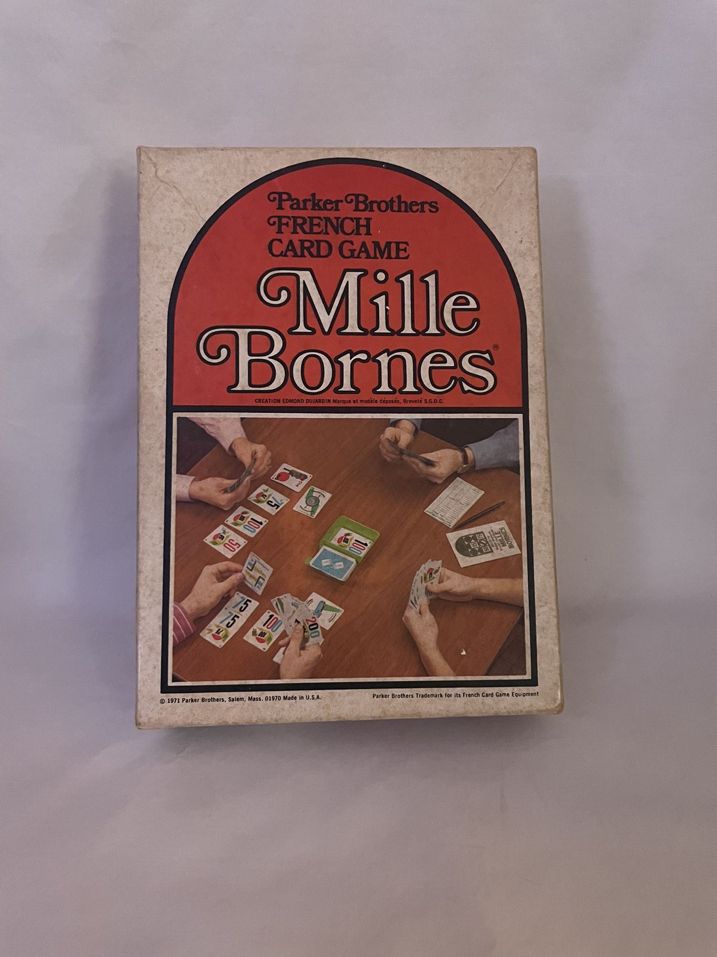 Vintage 1971 Parker Brothers MILLE BORNES AUTO RACING Card Game! Slightly Used