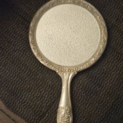 Vintage Silver Makeup Mirror